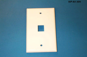 WP-N1-WH Keystone single gang 1-port smooth faceplate