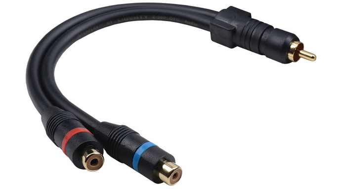 Z200MF .75' Liberty Z200 Specialty Audio Splitter cable RCA male to 2 RCA female