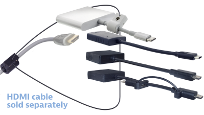 DL-AR12895 DigitaLinx Secure Adapter Ring with 4 Adapters