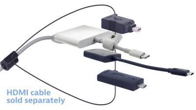 DL-AR12956 DigitaLinx Secure Adapter Ring with 4 Adapters