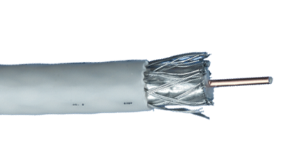 RG6-QUAD-CMP-WHT-500 White RG6 CCS Quad Shielded RF Video 3.0 GHz plenum cable