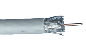RG6-QUAD-CMP-WHT-500 White RG6 CCS Quad Shielded RF Video 3.0 GHz plenum cable